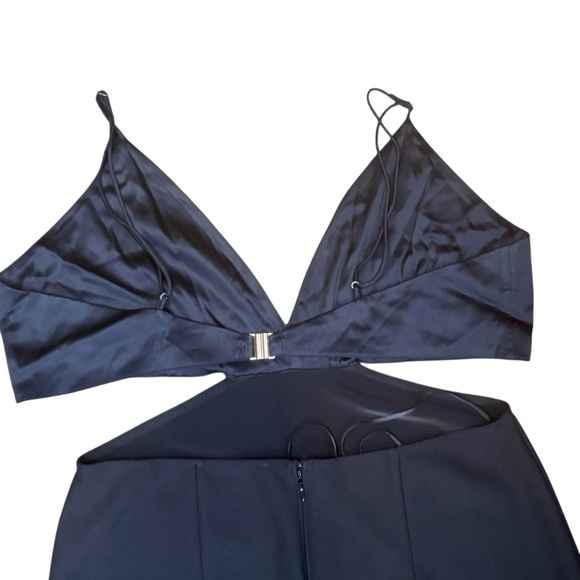 Abercrombie & Fitch sz Large Black Sleeveless CutOut Midi Party Dress New - Picture 5 of 10